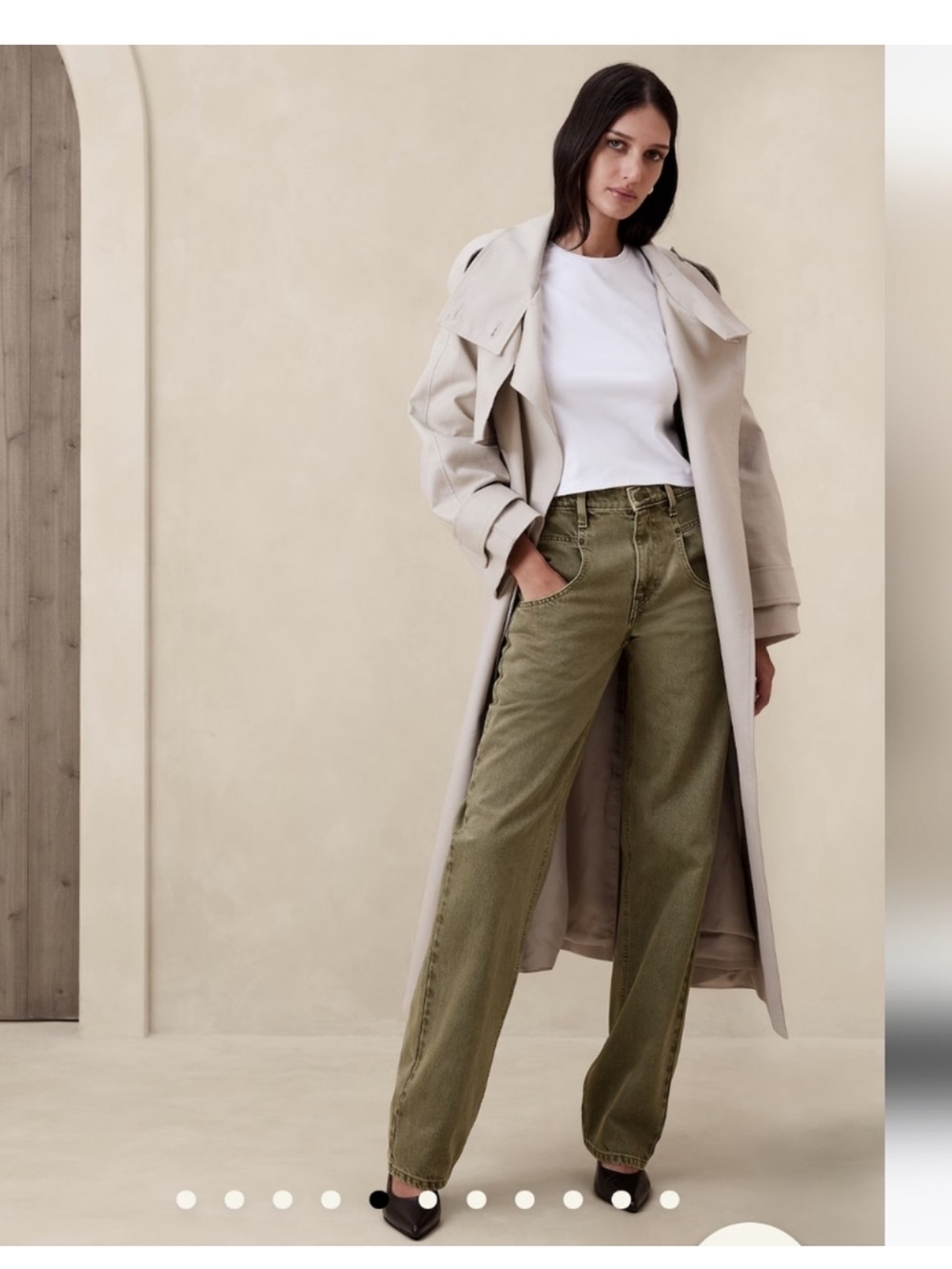 Banana Republic 100% Cotton Surplus Relaxed Jeans in Olive